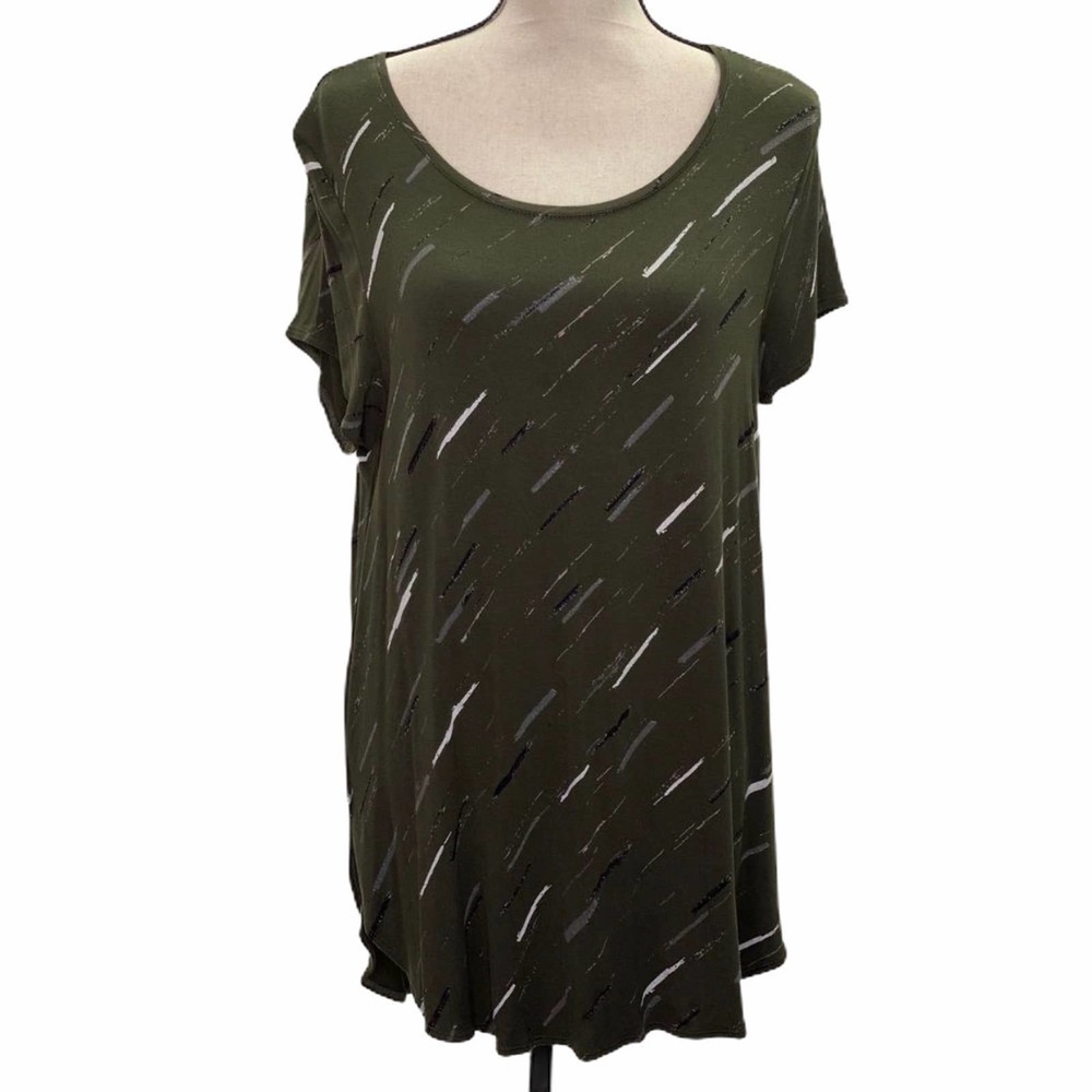APT. 9 Dark Green High Low Blouse L